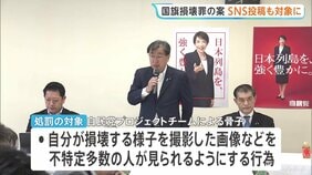 国旗損壊罪制定へ SNSへの投稿なども処罰対象に　自民党が法案骨子案　一部から「過剰規制」と慎重な意見も|TBS NEWS DIG