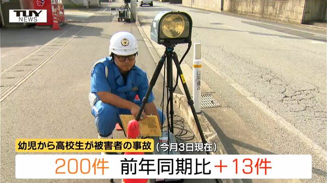 夏休み明けは事故が増加 移動式機器でスピード違反取り締まり(山形・天童市)|TBS NEWS DIG