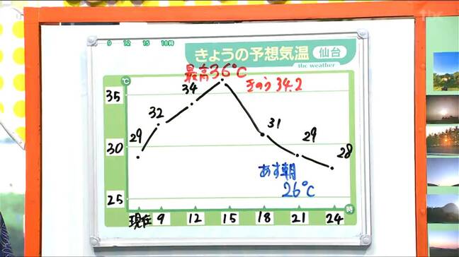 【2日宮城の天気】仙台で15年ぶり9月猛暑日へ 36℃予想で記録更新の可能性 tbc気象台|TBS NEWS DIG