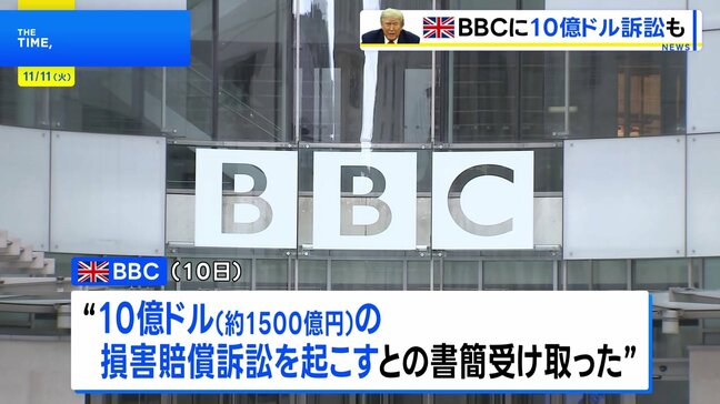 英BBC　トランプ氏から“放送内容撤回しなければ10億ドルの損害賠償訴訟”の書簡|TBS NEWS DIG