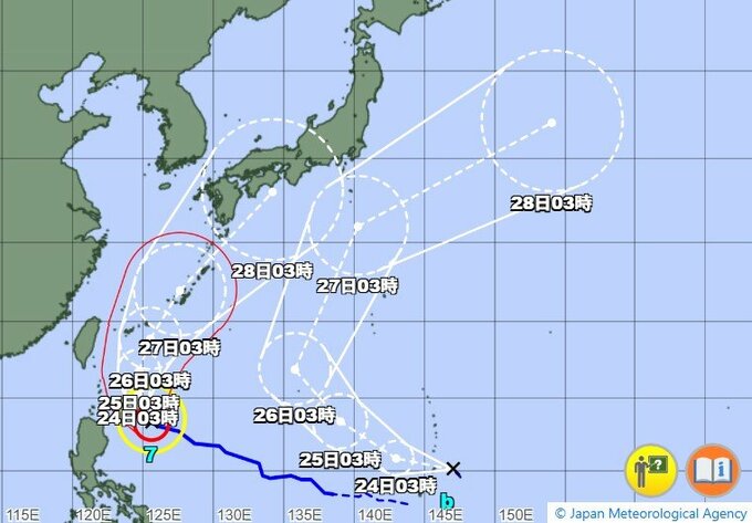 【台風情報】「ダブル台風」発生へ　台風7号（メーカラー）28日（日）に四国沖へと進む見込み　マリアナ諸島に台風のたまご「熱帯低気圧」が発生　あす24日にも「台風」に発達の見込み（23日午前4時10分・気象庁発表）|TBS NEWS DIG