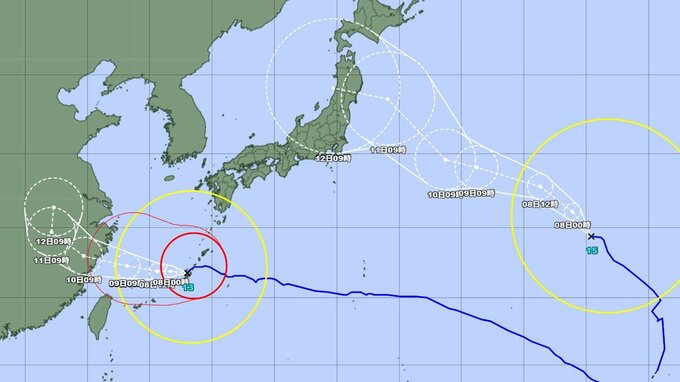 【ダブル台風情報】今どこに？ 大型で強い台風13号(ドルフィン)は沖縄直撃...最大瞬間風速55 m/s 　奄美・沖縄では暴風や高波などに厳重に警戒　台風15号の今後はどうなる？ 進路予想・勢力を詳しく　全国の天気を画像で　気象庁　|　山形のニュース│TUYテレビユー山形