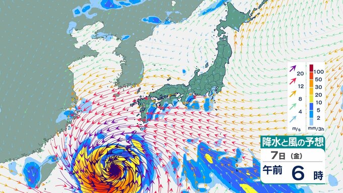 【台風情報】台風13号”大型で非常に強い”→”強い”台風となり7日ごろ沖縄に接近→東シナ海へ【台風の進路予想・4日～14日の風と雨シミュレーション】　|　福岡のニュース｜RKB NEWS｜RKB毎日放送