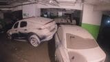 274台水没の駐車場「くすの木パーキング」建設中のバスターミナル工事用出入り口からも雨水が流れ込んでいた 三重・四日市市|TBS NEWS DIG