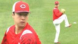 カープ ドラフト2位ルーキー佐藤(柳)がマツダスタジアムで初練習|TBS NEWS DIG
