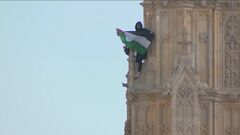 「ビッグベン」に男性がよじ登り16時間居続ける　パレスチナ情勢への抗議活動か　ロンドン| TBS CROSS DIG with Bloomberg