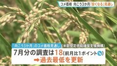 コメ価格 向こう3か月「安くなる」見通し強まる 指数は過去最低に　| TBS CROSS DIG with Bloomberg