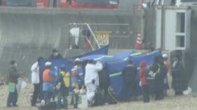 潜水中の台湾ダイバー(57)が意識不明か…救急車で搬送　長生炭鉱の遺骨収容に向けた調査で　調査は一時中止に　山口・宇部　|TBS NEWS DIG