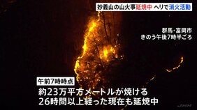 群馬・妙義山で山火事 24時間たって延焼続く 自衛隊が災害派遣 ヘリ3機投入し消火活動|TBS NEWS DIG