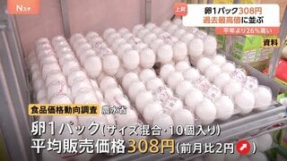 卵価格　過去最高値に並ぶ　1パック308円　平年より26％高い　鳥インフルエンザの影響…| TBS CROSS DIG with Bloomberg