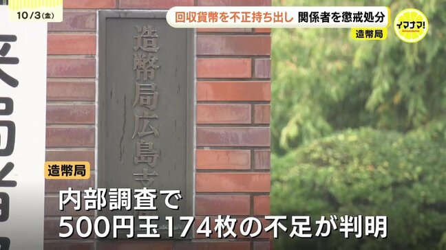 「魔が差した」500円玉174枚を盗んだか 本人はすでに死亡 金属探知機規定通り使われず 造幣局が懲戒処分|TBS NEWS DIG