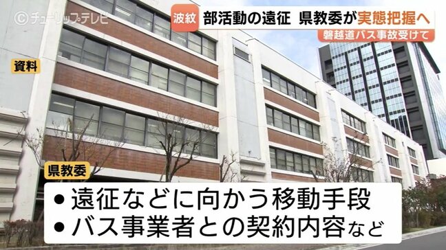 【富山県】県立高校の部活動　遠征の実態調査へ　磐越道マイクロバス死傷事故を受け県教委|TBS NEWS DIG
