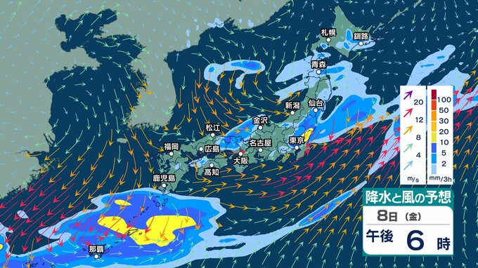 【 今後の雨 】あす7日にかけて沖縄や伊豆諸島で激しい雨の恐れ　8日は北日本や東日本でも雨か【6日(水)～11日(月)午後3時まで雨シミュレーション・6日正午現在】|TBS NEWS DIG