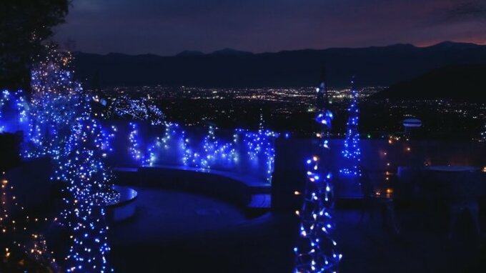 甲府盆地の夜景と光のハーモニー　勝沼ぶどうの丘イルミネーション　|　山梨のニュース | ＵＴＹテレビ山梨