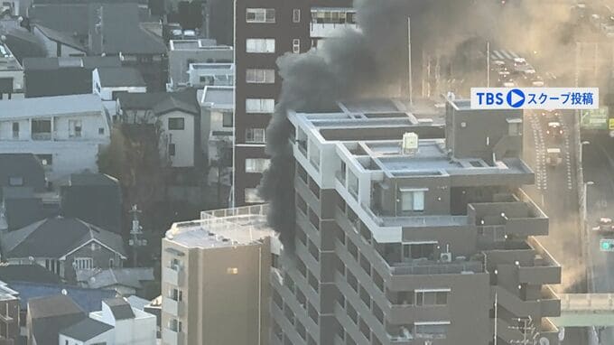 東京・代々木の12階建てマンションで火災　8階の部屋に住む男性（68） 死亡|TBS NEWS DIG