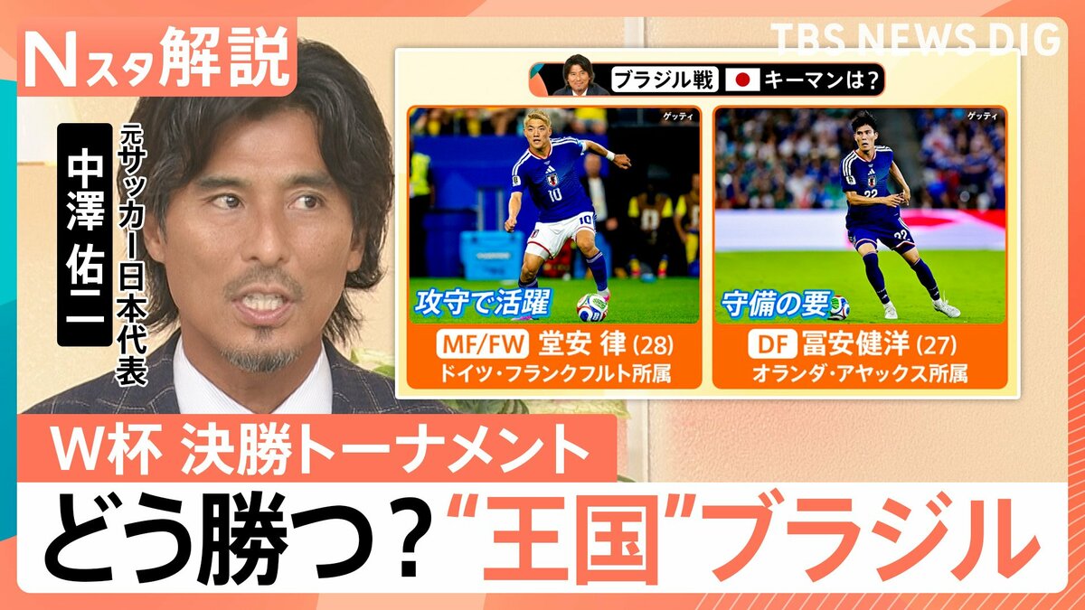 強豪国ブラジルとW杯で20年ぶりの対戦へ 元日本代表の中澤佑二氏が分析