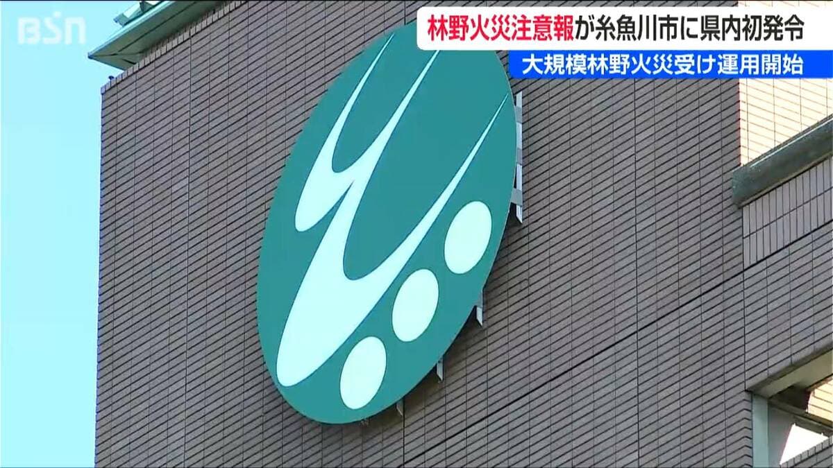 サムネイル_県内初の『林野火災注意報』発令 屋外での火の使用に制限続く（23日午後8時現在）新潟県糸魚川市