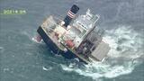 24日の撤去作業中に新たな油の流出確認　2021年に座礁のパナマ船籍の貨物船「クリムゾンポラリス」|TBS NEWS DIG