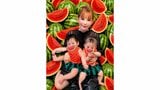 【 中川翔子 】　双子の〝スイカ姿〟を公開　「8割スイカでできてるかも」　妊娠中は「スイカ毎日食べまくっていた」と明かす|TBS NEWS DIG