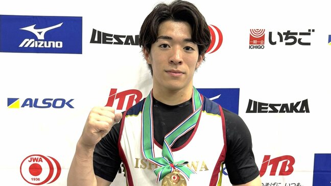 ウエイトリフティングで2つの日本新記録、65kg級・山下立真が圧巻の強さで頂点に、小学生時代には大の里と対戦経験も|TBS NEWS DIG