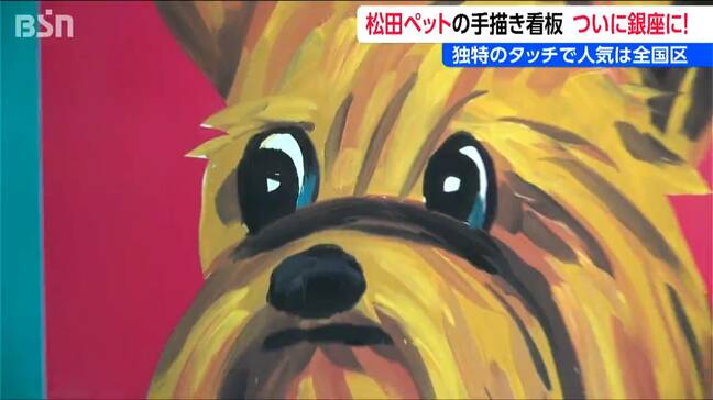 独特のタッチで人気は全国区！『例の看板展 in 銀座』 松田ペットの手書き看板　東京のTHE NIIGATAで展示|TBS NEWS DIG