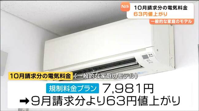 「東北電力の10月の電気料金」平均家庭で63円値上げ 国の補助金縮小が影響|TBS NEWS DIG