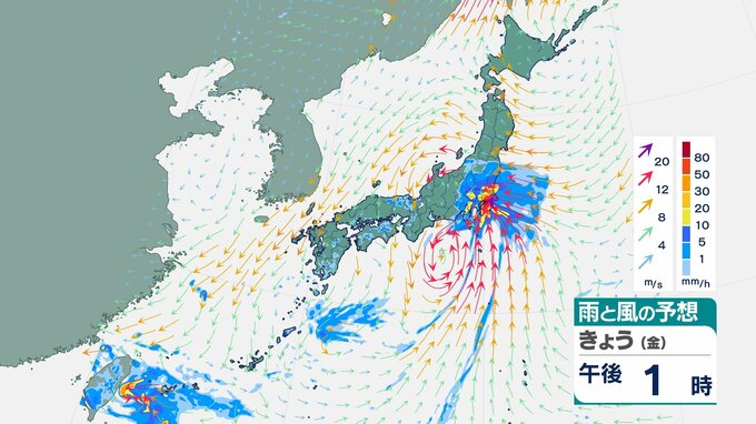 「台風13号」進路は？　午後にも東日本に上陸か、さらに東日本縦断の可能性　この後も関東甲信地方で線状降水帯発生のおそれ【9日夜にかけての雨風シミュレーション】　|　BSSニュース | BSS山陰放送