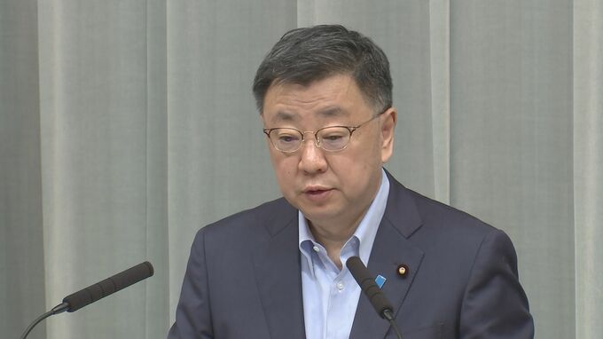 中国による日本産水産物への放射線検査　松野官房長官「強く懸念」