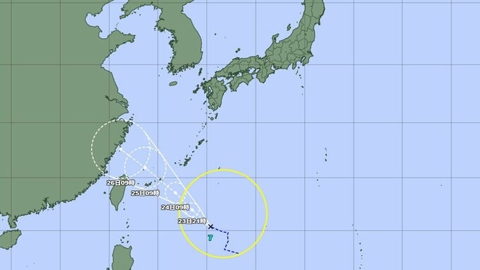 【台風情報】台風7号（フランシスコ）は北上し沖縄の天気に影響　最大瞬間風速30メートルに発達の予想　気象庁発表　|　山形のニュース│TUYテレビユー山形