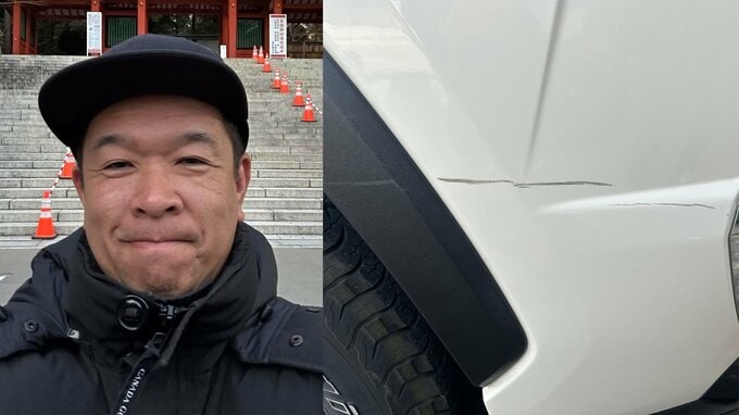 【兼光タカシ】愛車に横に伸びる擦り傷「ゴルフ場で車こすられててんけど、、最悪や」　怒りのSNS投稿|TBS NEWS DIG