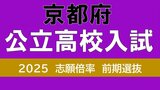 京都府公立高校入試2025　鴨沂5.98倍　田辺5.43倍　堀川（探究）1.49倍　前期選抜、あの学校の倍率は昨年度から上がった？【令和7年度　高校受験全校掲載】|TBS NEWS DIG