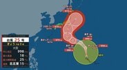 【台風情報】大型の台風25号（ドゥージェン）発生、熱帯低気圧から発達、マリアナ諸島を北北東へ…強風域は北側950km、中心気圧998hPa、最大瞬間風速25m【雨と風のシミュレーション】　|　富山のニュース｜天気・防災｜チューリップテレビ