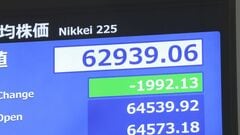 【速報】日経平均、一時1700円以上値下がり　前日のNY市場での半導体関連大幅下落受け| TBS CROSS DIG with Bloomberg
