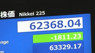 【速報】日経平均 一時1800円超の値下がり　中東情勢悪化を懸念した売り注文広がる| TBS CROSS DIG with Bloomberg