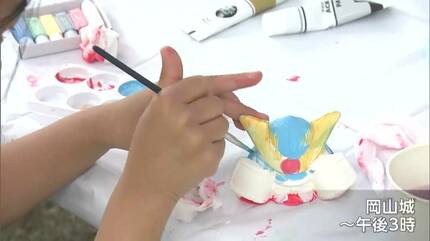 大谷翔平選手と同じメーカーの兜！こどもの日・岡山城で子どもたちが