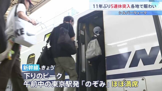 シルバーウィークは11年ぶり5連休！新幹線は下りのピークに　各地でイベントも…台風25号の影響で前線活発化　宮崎では崖が崩れ97歳女性死亡|TBS NEWS DIG