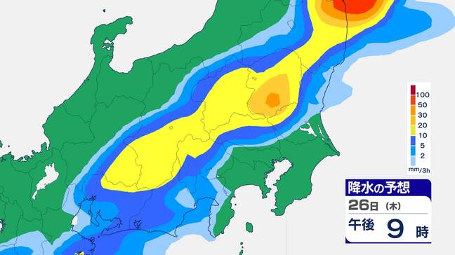 関東甲信地方で”警報級”大雨のおそれ　多いところで1時間に50mm予想　熱帯低気圧が北上、浸水や土砂災害に警戒を【雨風シミュレーション】|TBS NEWS DIG