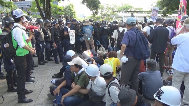 平和記念式典の警備員を手で押したか　中核派活動家の男など2人が暴行の疑いで逮捕　広島|TBS NEWS DIG