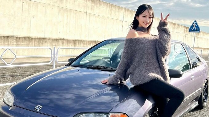 【レースクイーン】川瀬もえ　愛車シビックを紹介「限定解除したから ミッション車です」|TBS NEWS DIG