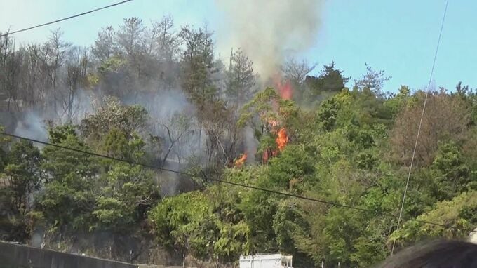 【速報】「ゴミを燃やしていて延焼した」長崎・五島で山火事が発生　|　長崎のニュース | 天気 | NBC長崎放送