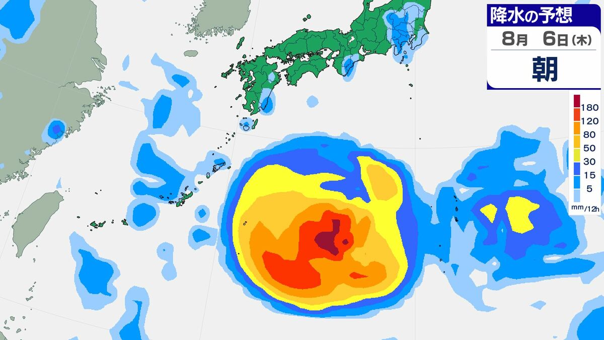 【台風情報】「台風13号（ドルフィン）」早くも“猛烈な勢力”に…最大瞬間風速80m/…
