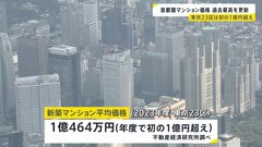 東京23区 新築マンション平均価格“1億円超”都心で価格高騰止まらず　原材料や人件費の高騰など影響| TBS CROSS DIG with Bloomberg