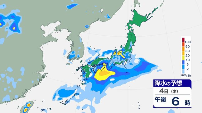 【台風情報】近畿地方には5日の日中に最接近か　1時間に50ミリ・滝のような非常に激しい雨が降る所も…【雨のシミュレーション】|TBS NEWS DIG