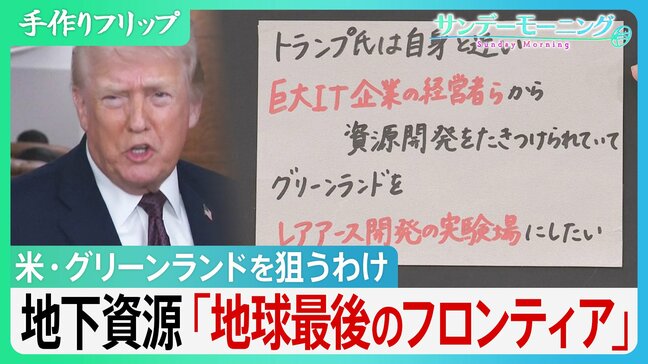 グリーンランド トランプ氏が狙うわけ 地下資源「地球最後のフロンディア」レアアース・天然ガス… 大国「ハードパワー」に「ミドルパワー」は対抗できるか【サンデーモーニング】|TBS NEWS DIG