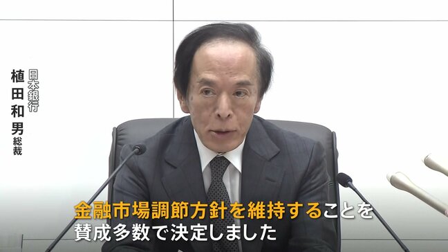 日銀 金融政策決定会合で追加利上げを「見送り」植田総裁会見中に1ドル=156円台半ばまで円安加速|TBS NEWS DIG