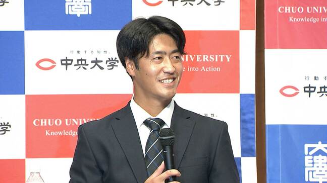 巨人1位・西舘勇陽 大学先輩の阿部新監督のもと高校先輩の大谷&雄星を目標にレベルアップ誓う|TBS NEWS DIG
