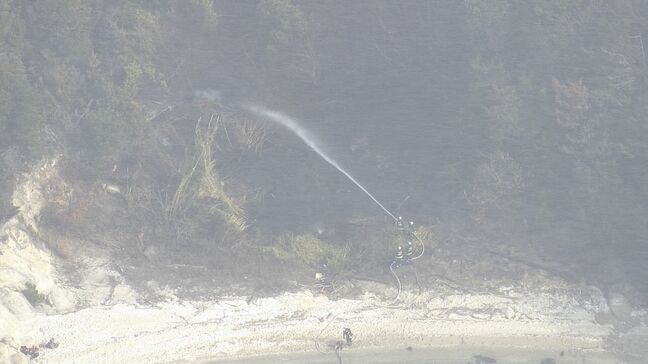 鎮圧のめど立たず きょうの消火活動終了 あす朝から再開 無人島「仙島」の山林火災 山口・周南|TBS NEWS DIG