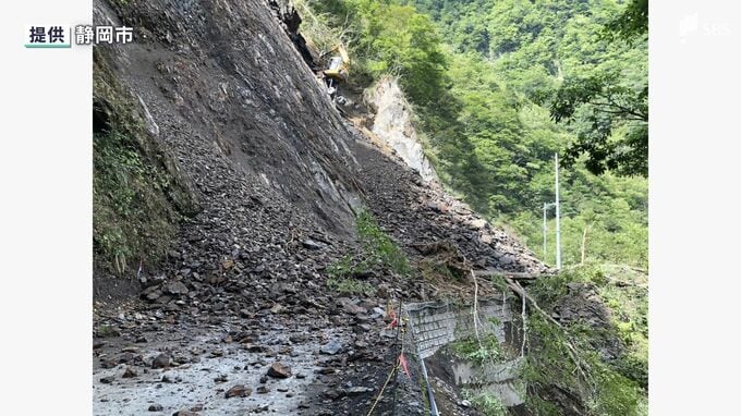 林道で土砂崩れ 南アルプスの登山客など148人が取り残されたか 徒歩で下山可能もヘリコプターで救助へ＝静岡市葵区　|　静岡のニュース | SBSNEWS | 静岡放送