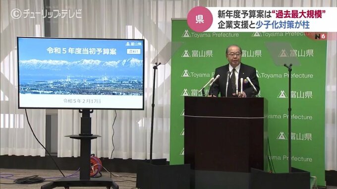 実質的に過去最大 富山県新年度予算 暮らしと子育てを重視　|　富山のニュース｜天気・防災｜チューリップテレビ