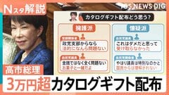 高市総理「当選祝い」3万円超カタログギフト配布は「軽率」か「問題なし」か、党内の反応は？ 街の声は？【Nスタ解説】| TBS CROSS DIG with Bloomberg